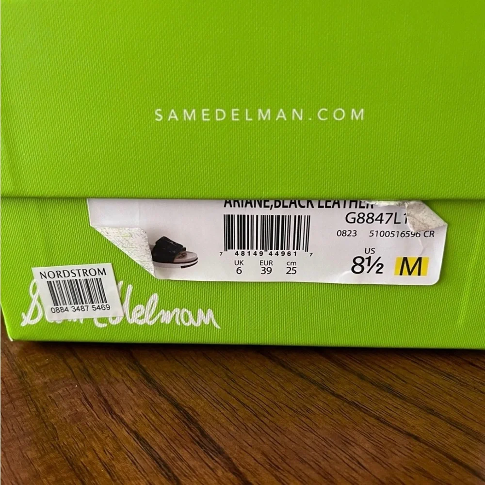 Sam Edelman Black Slide Sandals with Buckle - Picture 7 of 8